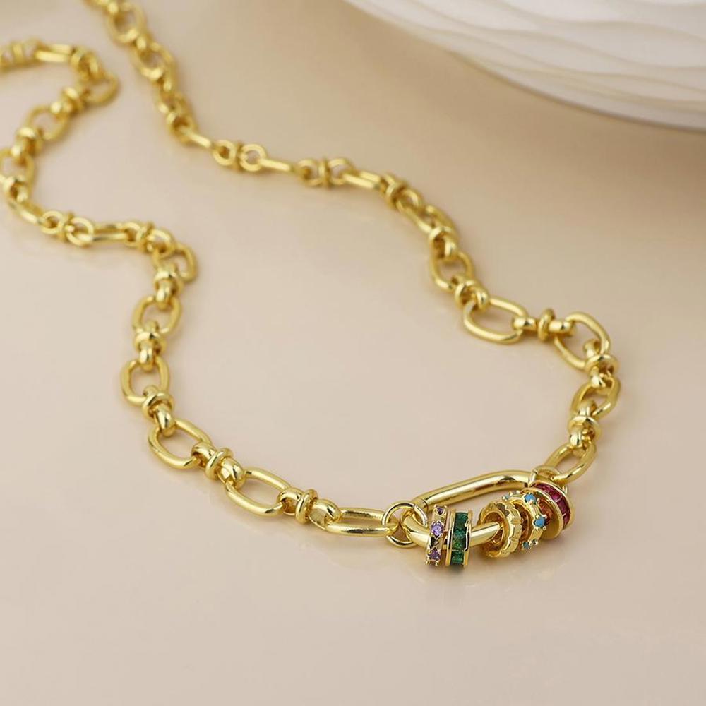 Peace of Mind Necklace Chroma Link Faux Gold Plated